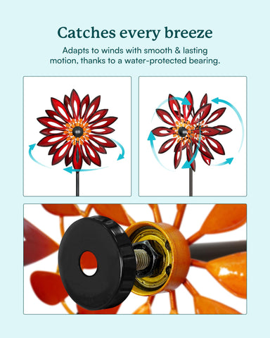 Cyan Oasis weatherproof finish protects color for seasons of outdoor use.