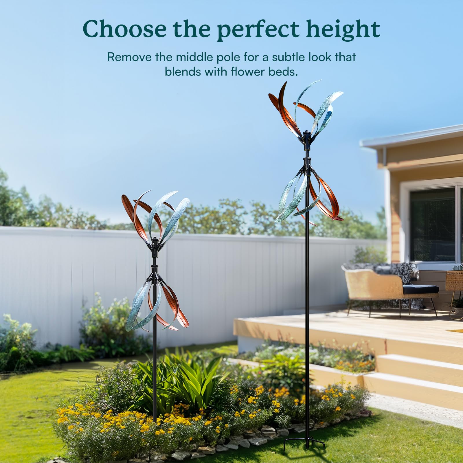 Cyan Oasis hand-coated finish elevates detail for a premium outdoor sculpture that lasts.