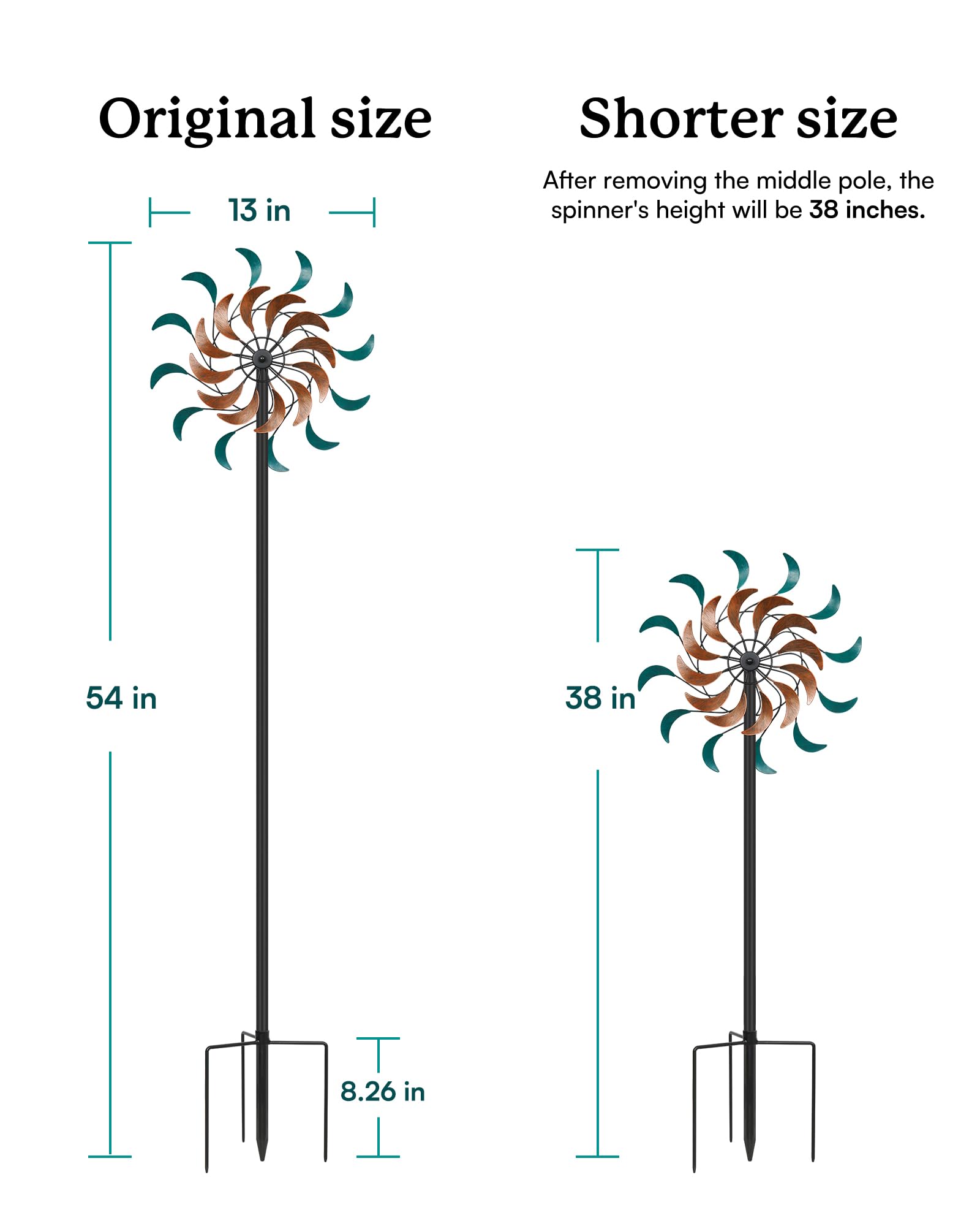 Cyan Oasis wind spinner comes with 1-year service support.