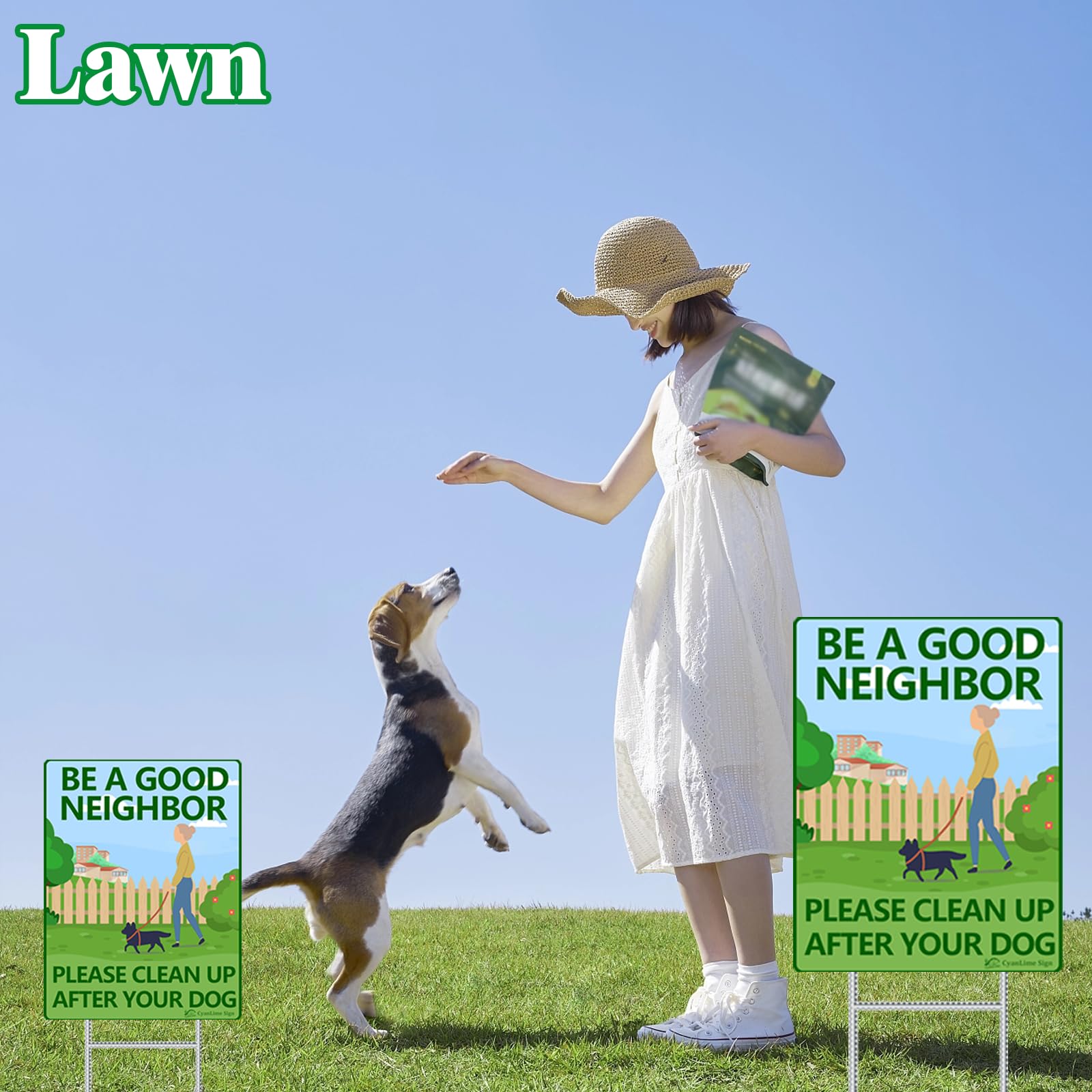 CyanLime durable plastic sign resists tearing, wind, and fading throughout seasons.