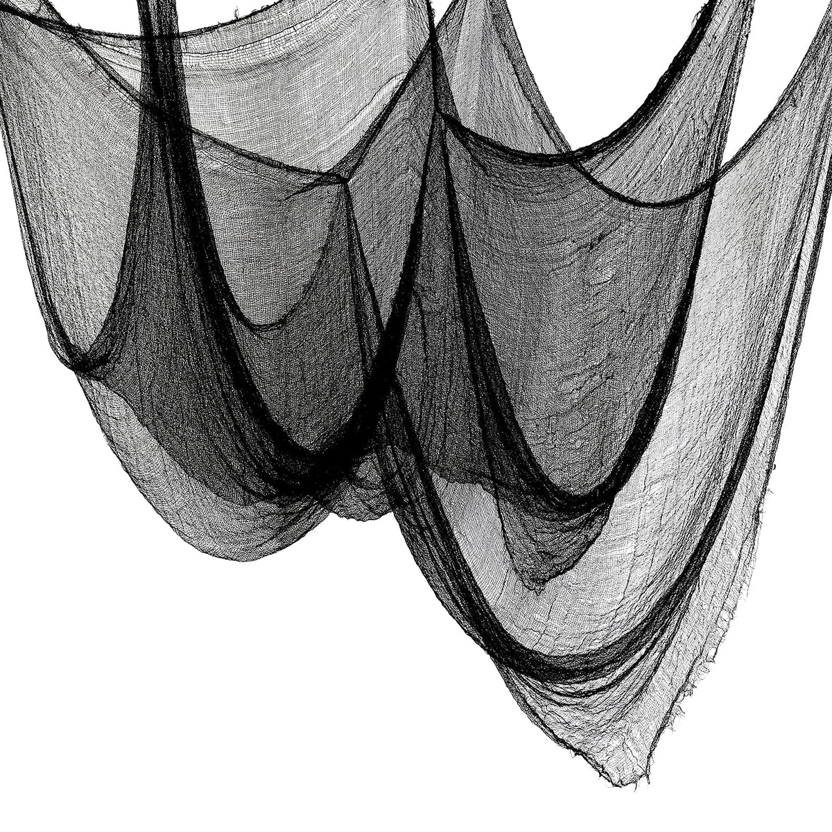 Cyantor 5pcs Halloween creepy cloth in black drape for haunted atmospheres indoors or outdoors.