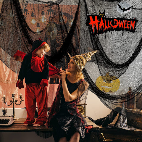 Cyantor spooky fabric hanging boosts yard decor with versatile Halloween accents.