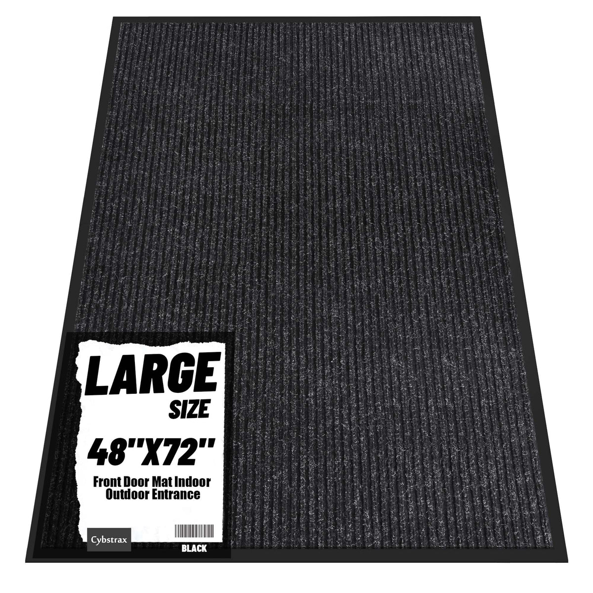 Cybstrax front door mat 48x72 with absorbent surface traps rain and mud at the entrance
