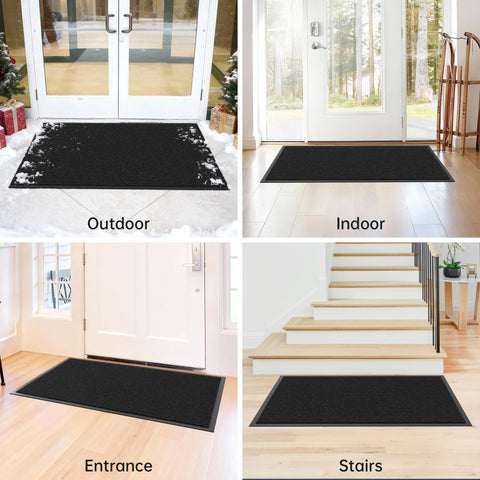 Cybstrax Front Door Mat easy to shake clean to remove dry dirt quickly.
