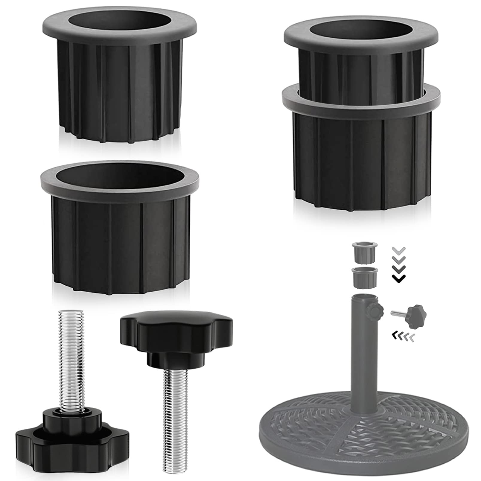 CYG&CL patio umbrella base hole ring close-up, highlighting durable HDPE for reliable grip.