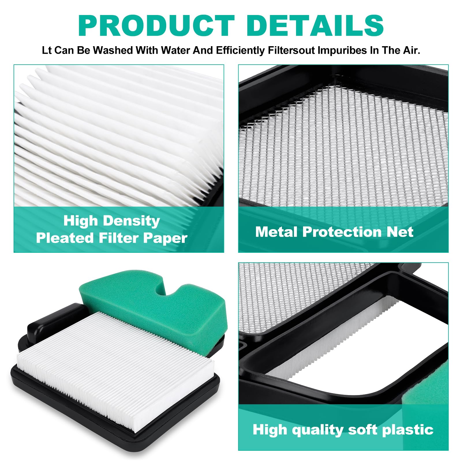 Cyleto air filter kh-20-883-06-s1 closeup reveals filtration media designed for long life