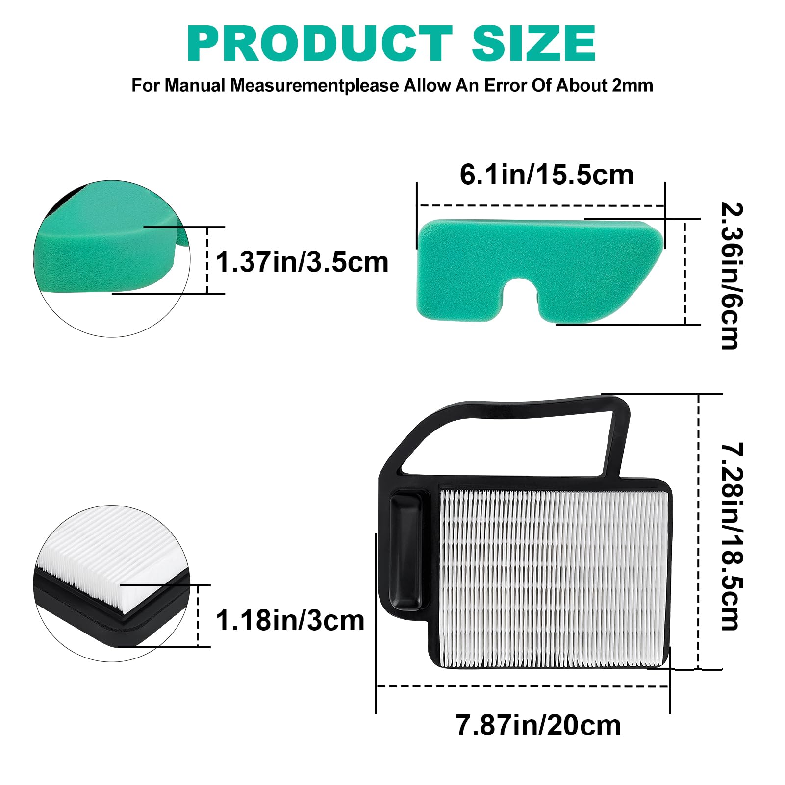 Cyleto air filter kh-20-883-06-s1 packaging showing OEM replacement compatibility