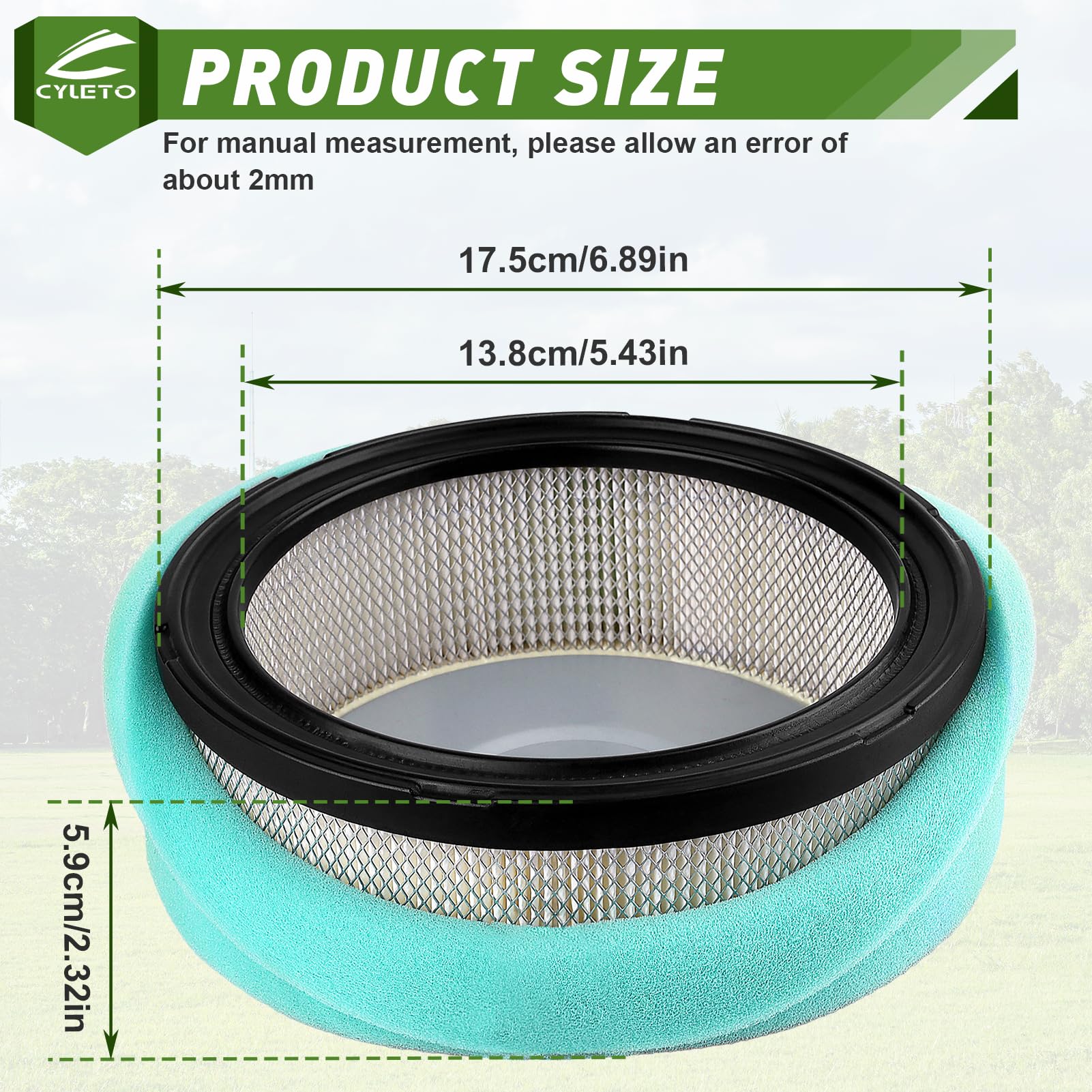 Cyleto Subaru 0187-6068 263-32610-01 air filter compatible for reliable airflow