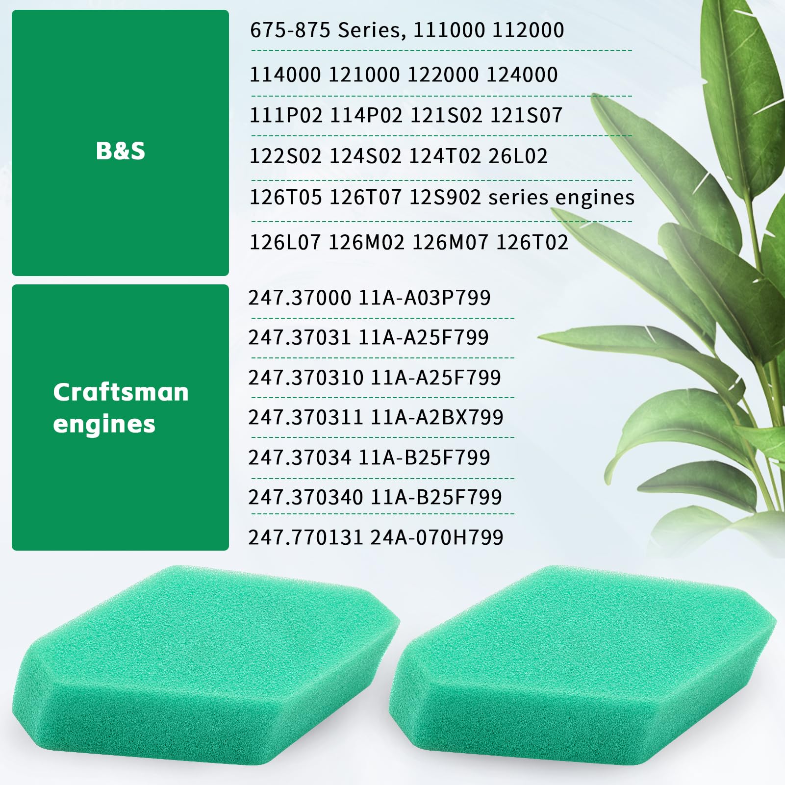 Cyleto easy install foam air filter for fast maintenance