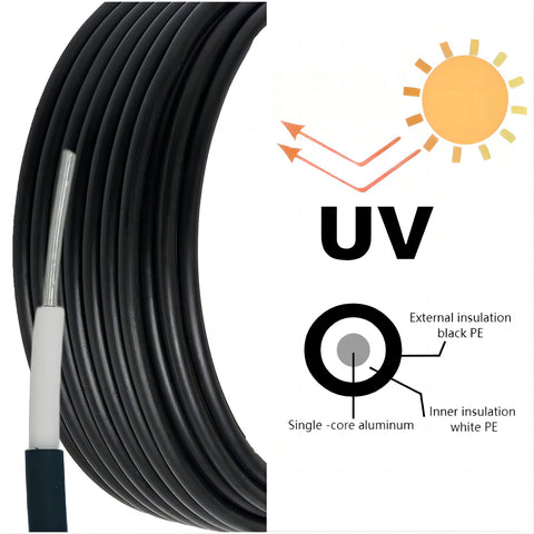 CYM-INSIST aluminum core fence cable 82 ft for long-distance high voltage