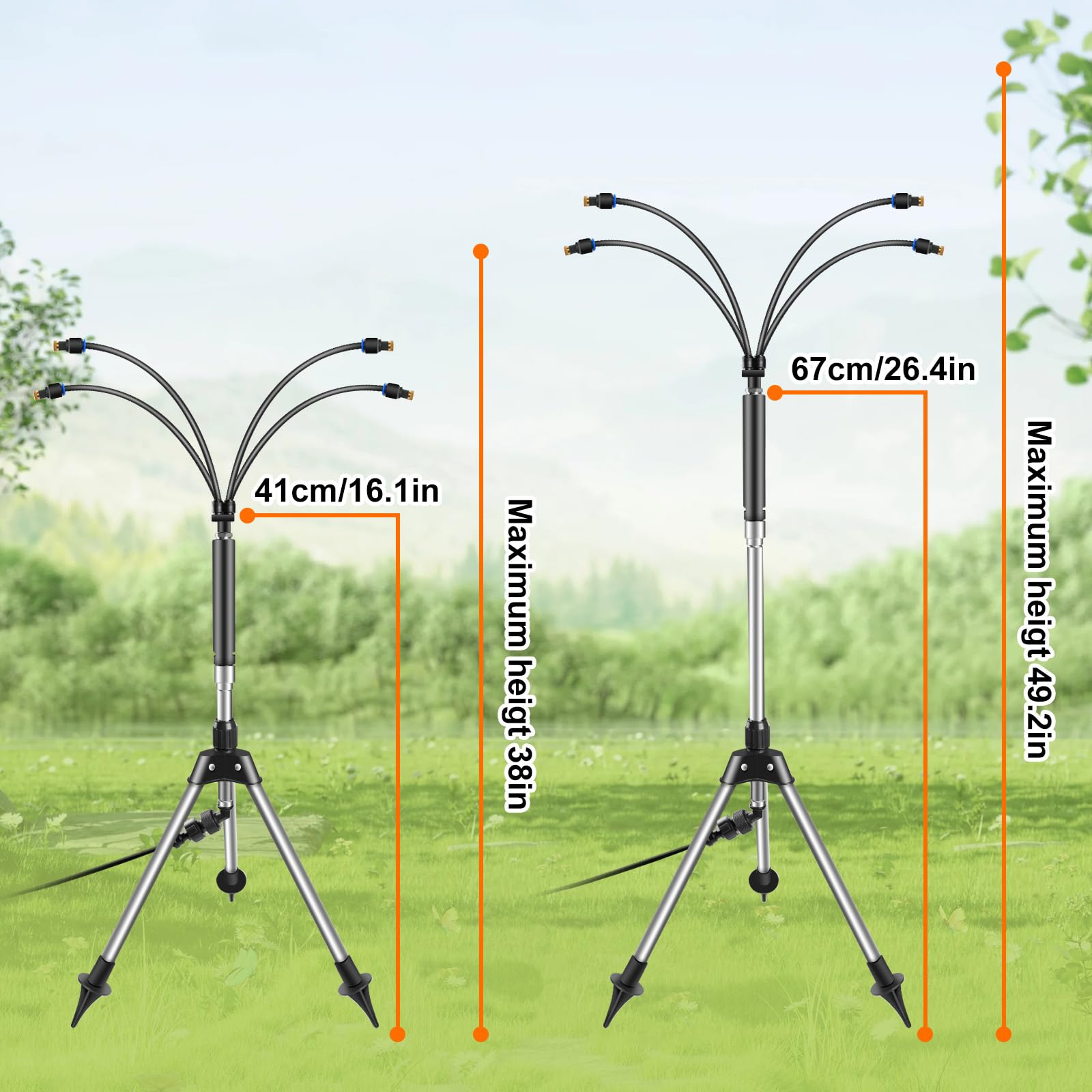 Cymuber adjustable tripod height extends mist reach