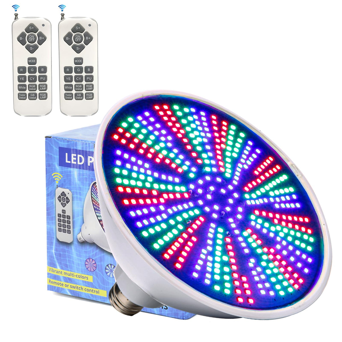 Cynlink 120V RGB pool light main view with color-changing capability for inground pools.