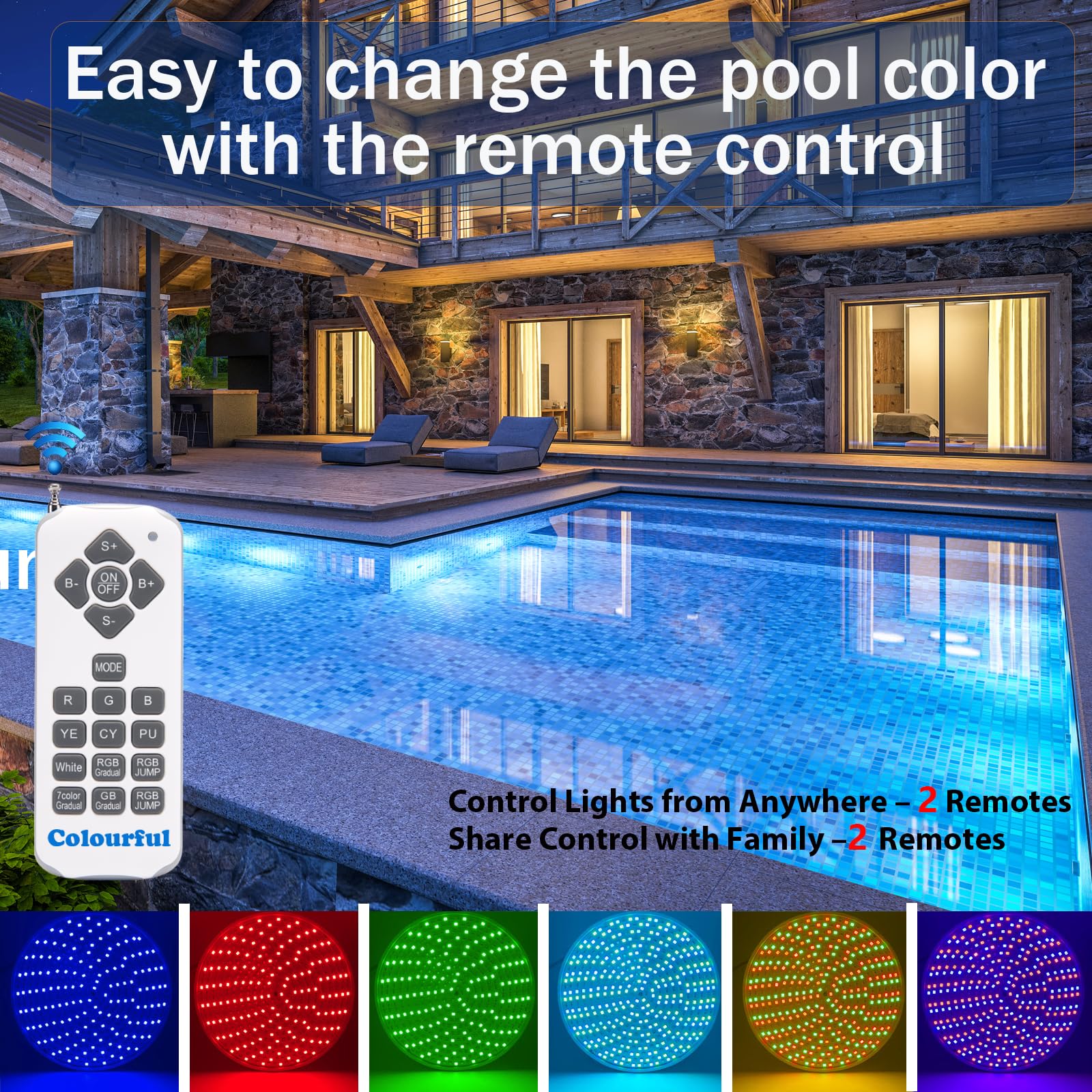Cynlink inground pool light with E26 base for easy replacement in compatible fixtures.
