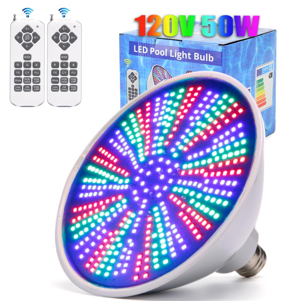 Cynlink LED pool light RGB 120V for inground pools, vivid nighttime illumination.