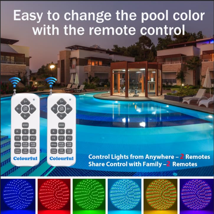 Cynlink pool light with remote control and switch operation for flexible use.