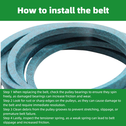 C-YONG aramid deck belt for X166 boosts mower reliability during use