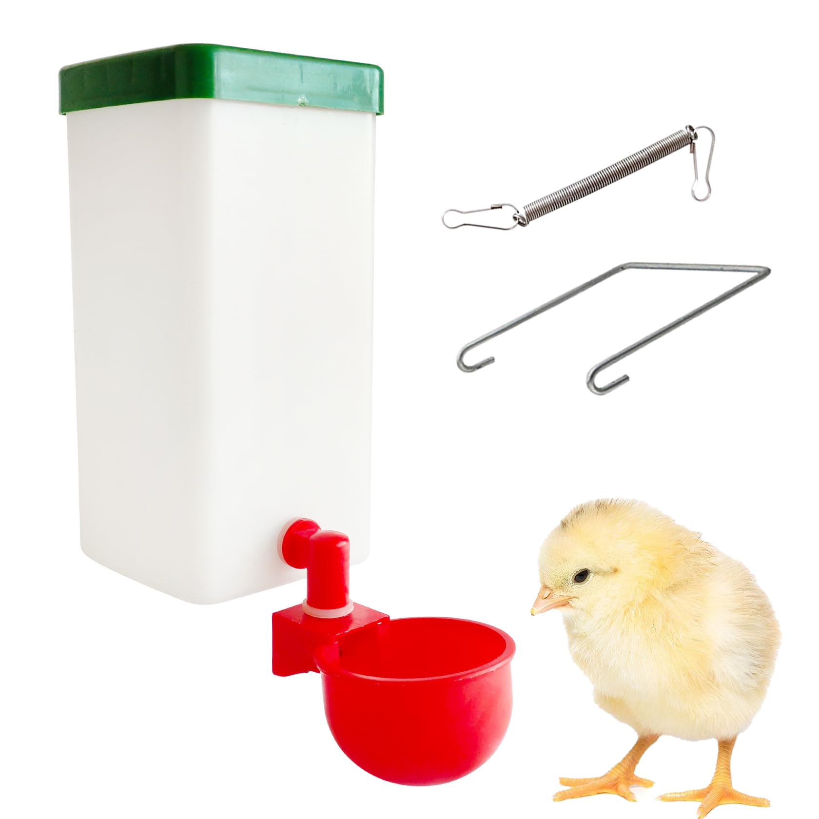 Cyrading automatic waterer 1L hanging unit provides easy poultry hydration.