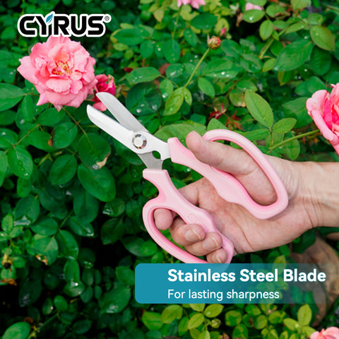 CYRUS garden shears stainless steel blades resist corrosion for lasting cuts