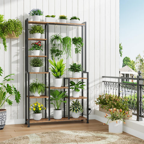 CYXPHION C2 eight-pot stands and three removable hooks organize plants