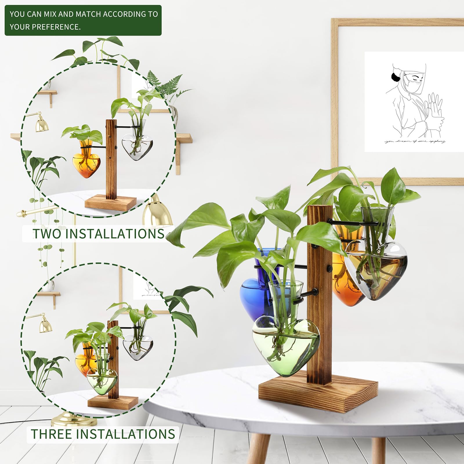 CYZglass indoor garden kit suits home office decor with bright visual appeal.