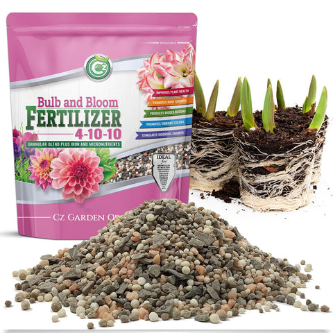 Cz Garden 4-10-10 bulb and bloom fertilizer pouch with ready-to-use granules for soil feeding