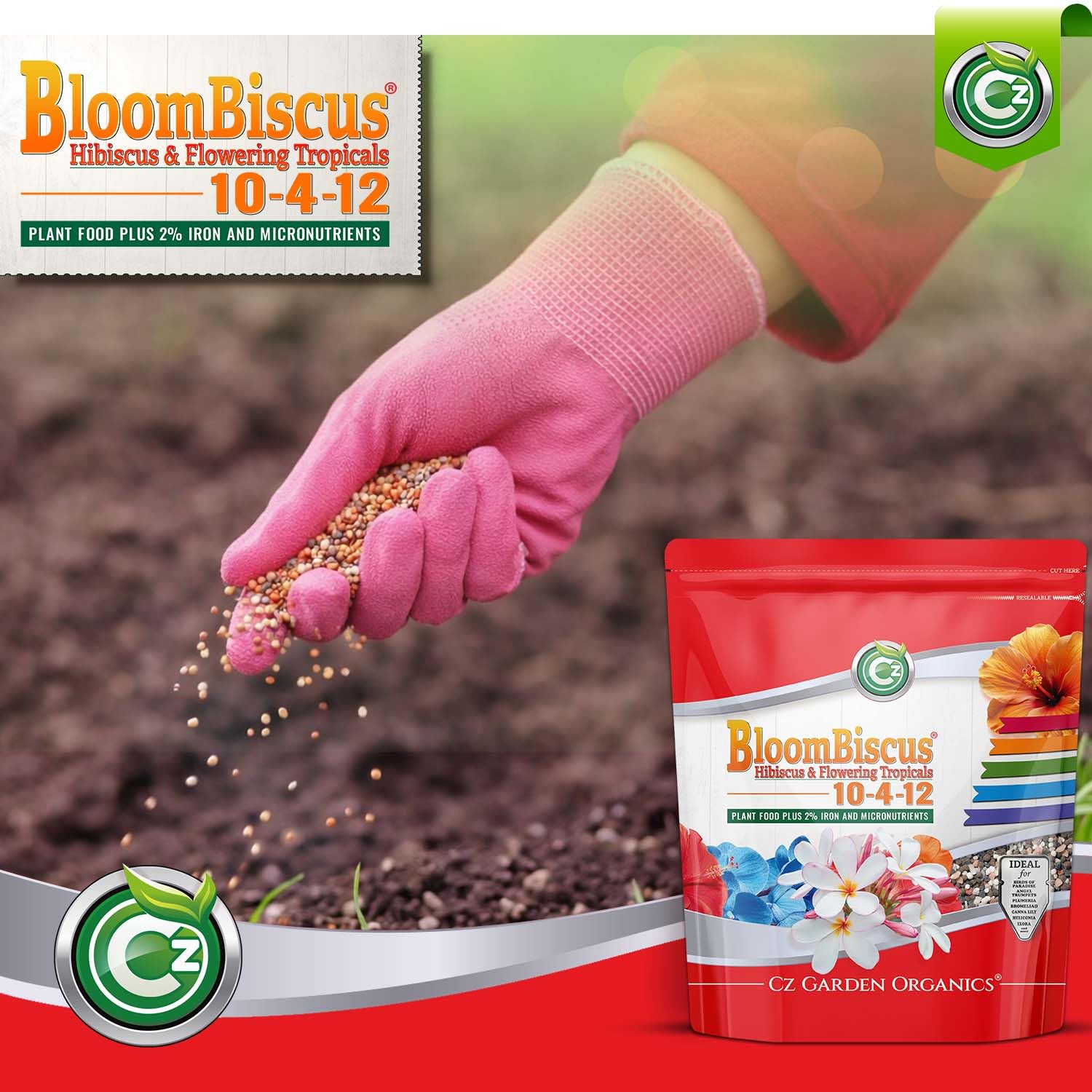 BloomBiscus supports flowering tropicals like Ixora and Heliconia