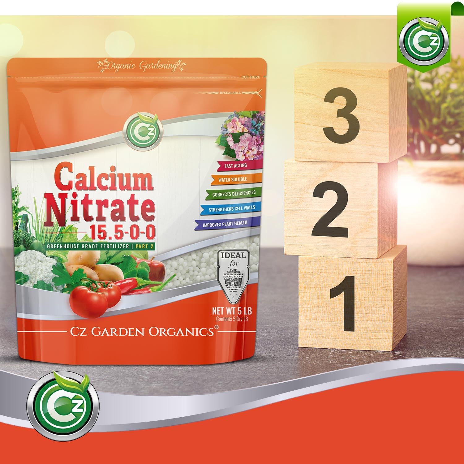 Cz Garden Calcium Nitrate in hydroponics setup ready for feeding