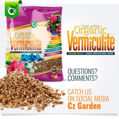 Cz Garden Coarse Vermiculite resealable pouch keeps product fresh.