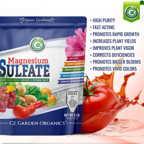 Cz Garden epsom salt sealable pack improves convenience for storage and dosing.