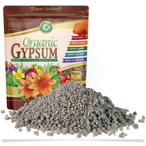 Cz Garden Gypsum Granules packaging with resealable pouch for easy storage.