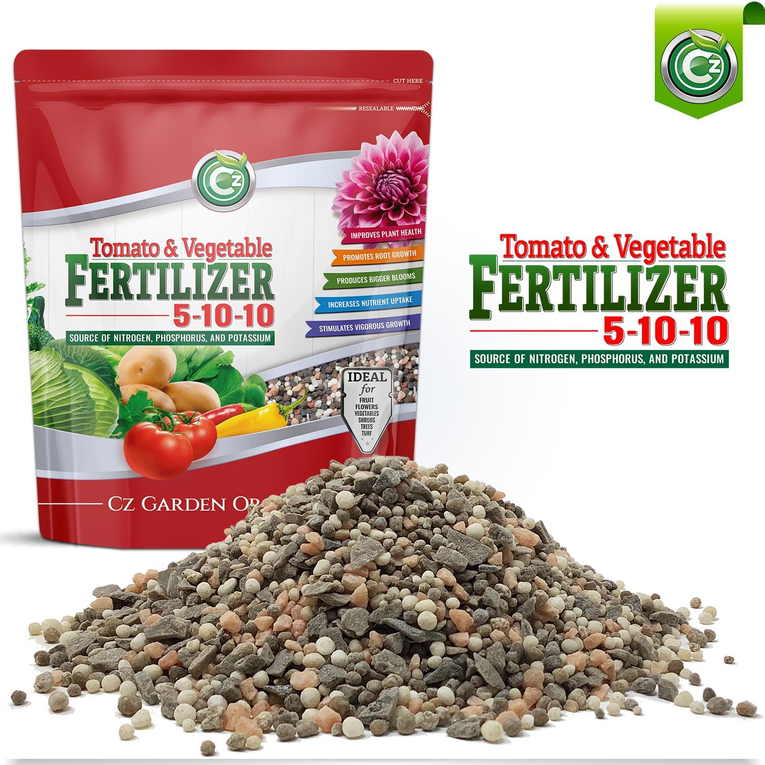 Cz Garden indoor-outdoor plant feed supports thriving blooms and foliage.