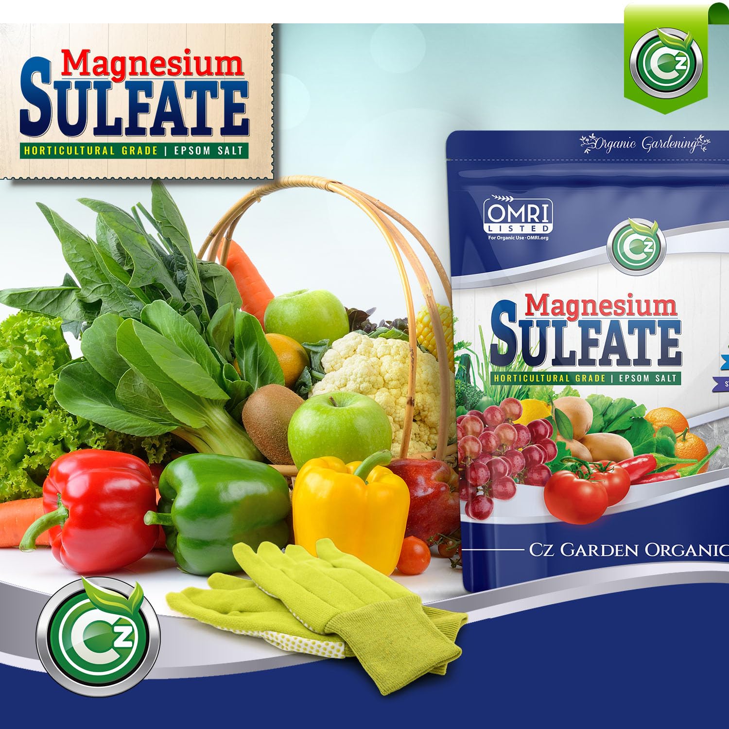 Cz Garden Leaves flourish with magnesium sulfate for vibrant greenery
