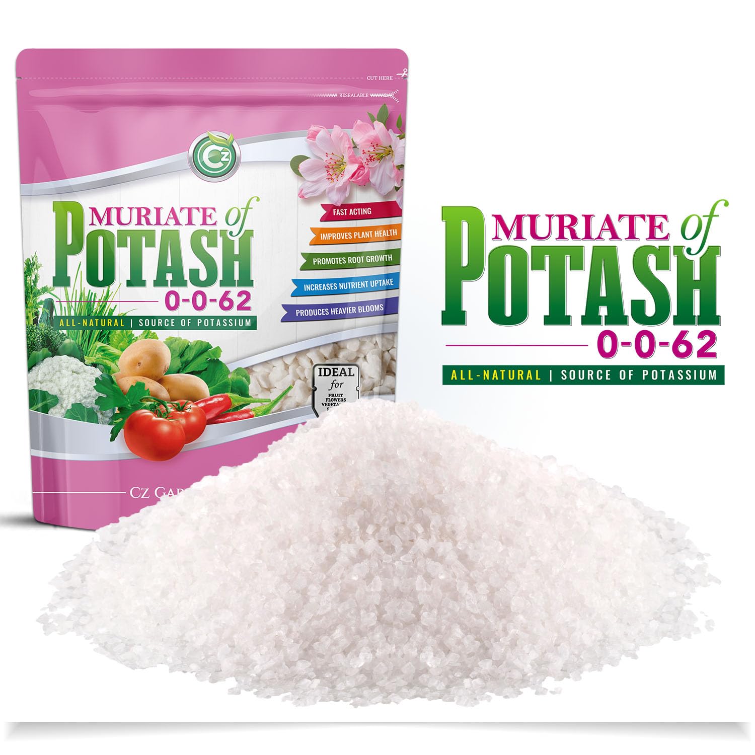Herbs and greens thriving with CZ Garden Muriate of Potash nutrition