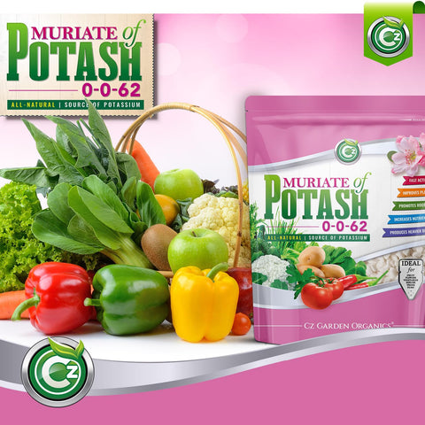 Lawn and garden use of CZ Garden Muriate of Potash for potassium nutrition