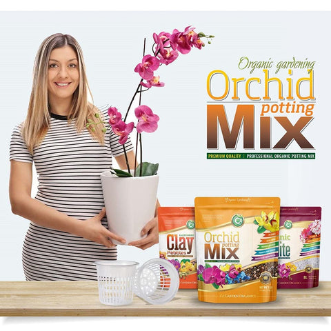 Cz Garden Orchid Potting Mix expanded clay pebbles closeup improves drainage