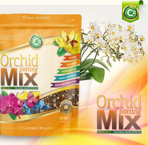 Cz Garden Orchid Potting Mix resealable pouch closeup keeps mix fresh
