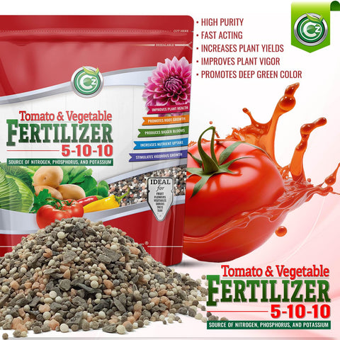 Cz Garden Organics all-purpose fertilizer 8lb packaging boosts indoor and outdoor blooms.