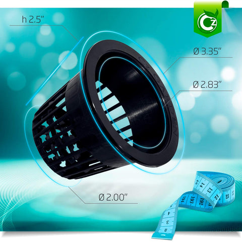 Cz Garden Supply 3-inch net cup designed for aquaponics setups and stable rooting