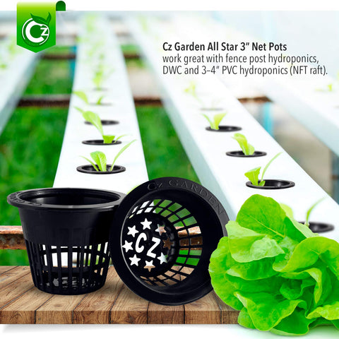 Cz Garden Supply 3-inch net cup ideal for Kratky by slotted mesh