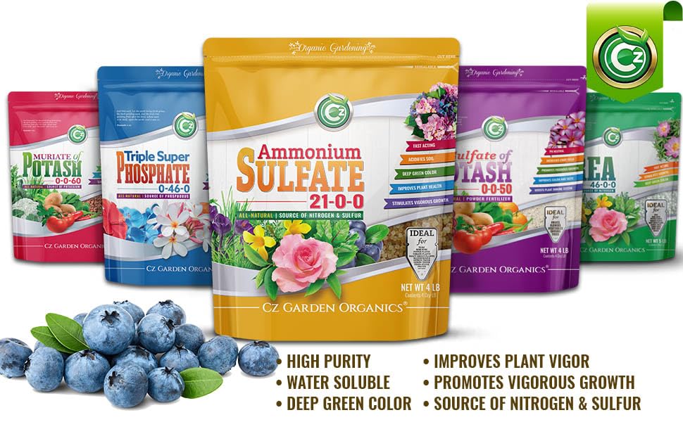 Acid-loving plants receive nutrient support from Cz Garden Supply.