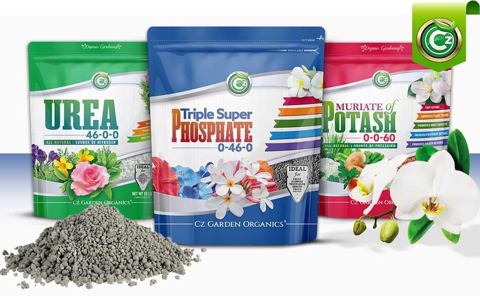 Pouring Cz Garden Triple Super Phosphate 0-46-0 for precise plant feeding.