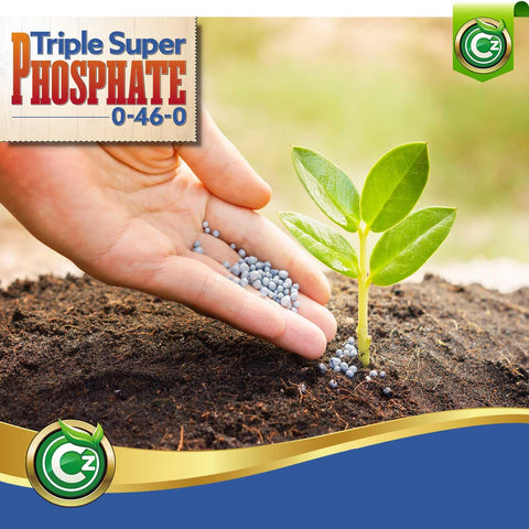 USA-label on Cz Garden Triple Super Phosphate 0-46-0 signals American-made quality.