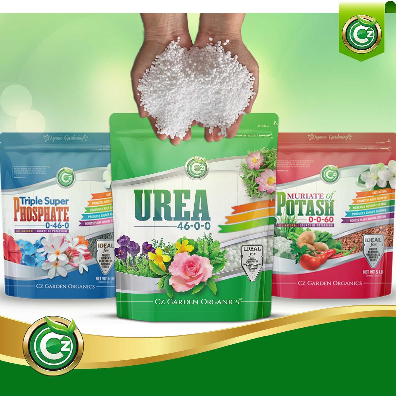 Cz Garden Urea granular fertilizer ready to dissolve for indoor and outdoor plants
