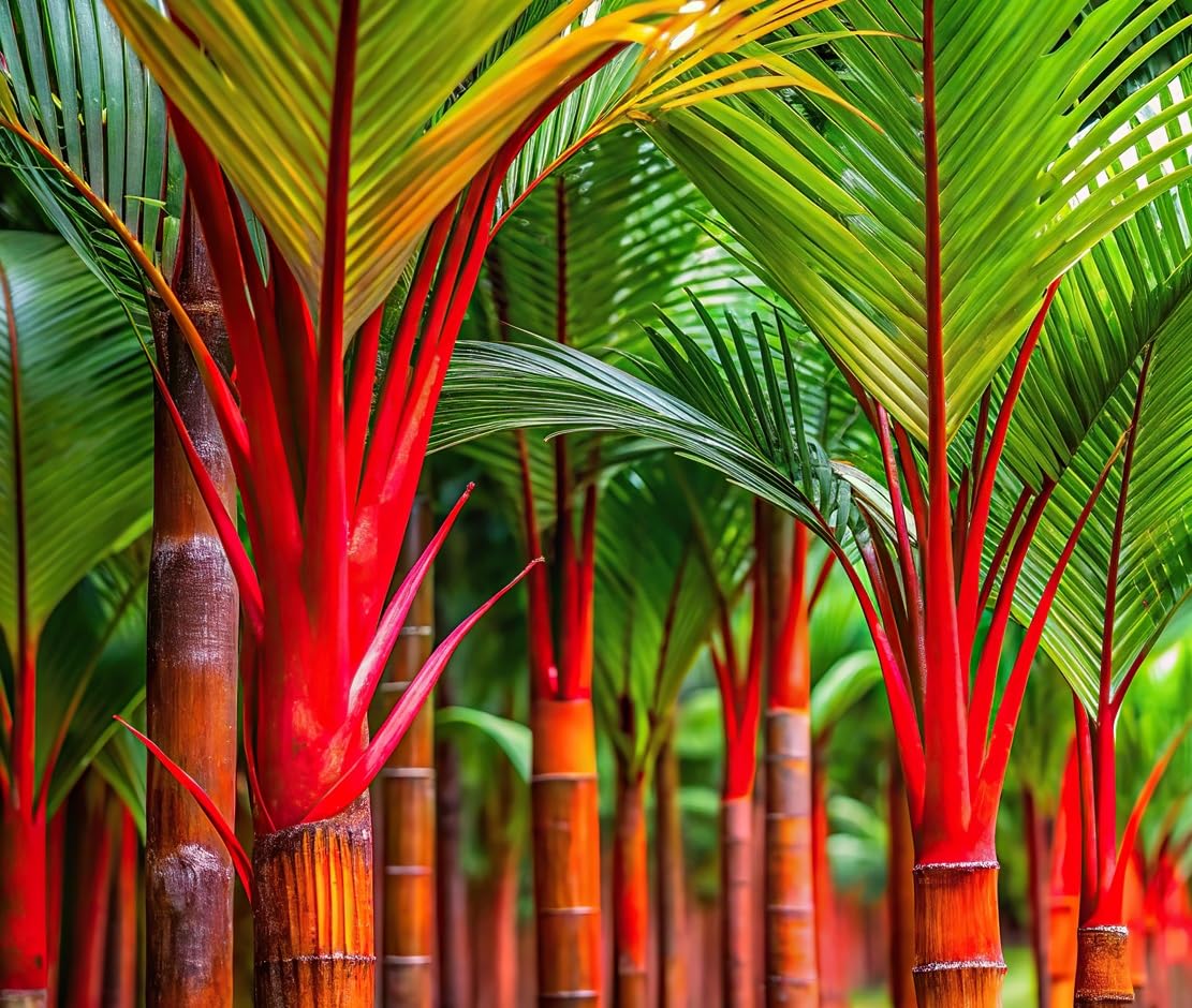 CZ Grain 10 Red Sealing Wax Lipstick Palm Tree Seeds bonsai starter for indoor gardening