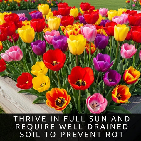 CZ Grain mixed tulip bulbs add colorful beauty to garden beds