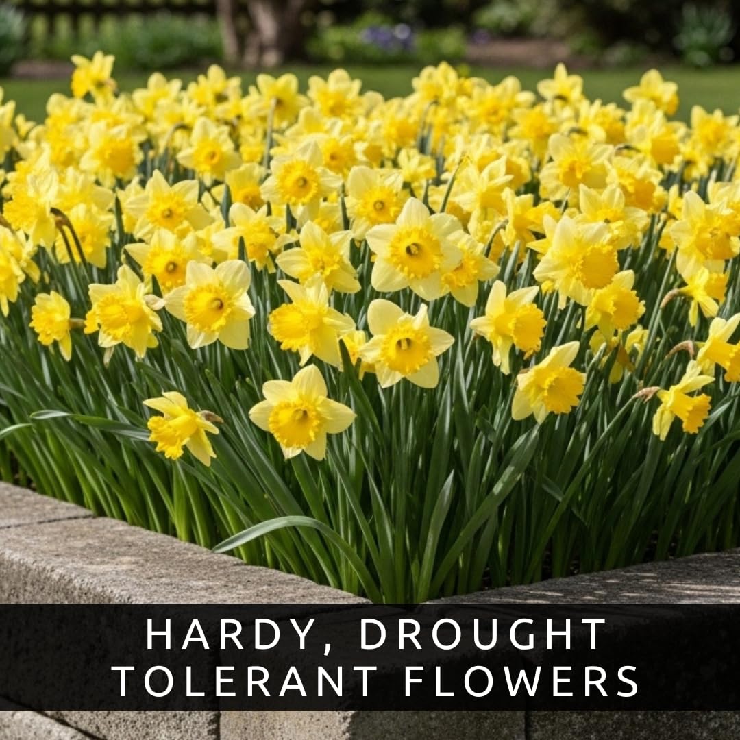 CZ Grain border-ready yellow daffodils for beds, borders, or naturalized lawns.