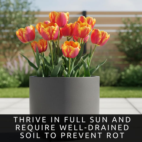 CZ Grain Tulip bulbs suit containers for easy spring color and cheerful arrangements