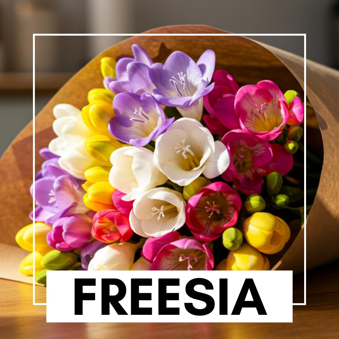 CZ Grain Double Freesia bulbs with arching stems for elegant arrangements
