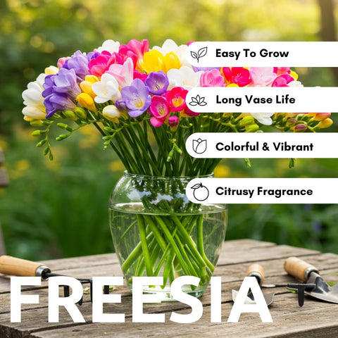 CZ Grain Double Freesia bulbs suitable for garden beds and containers