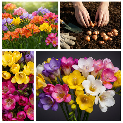 CZ Grain Double Freesia bulbs with mixed colors for vibrant bouquets